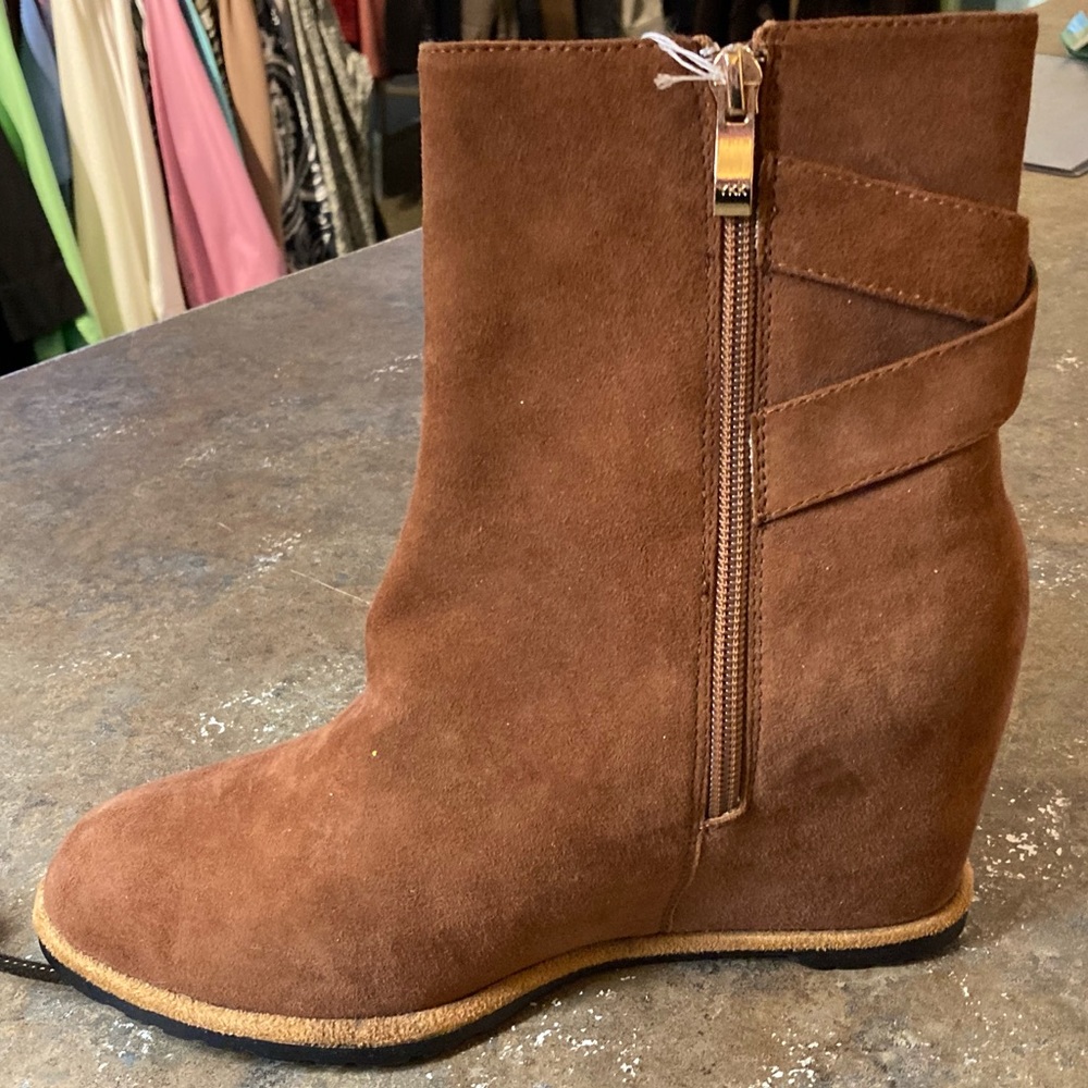 Stuart Weizman Brown Suede Booties - image 2